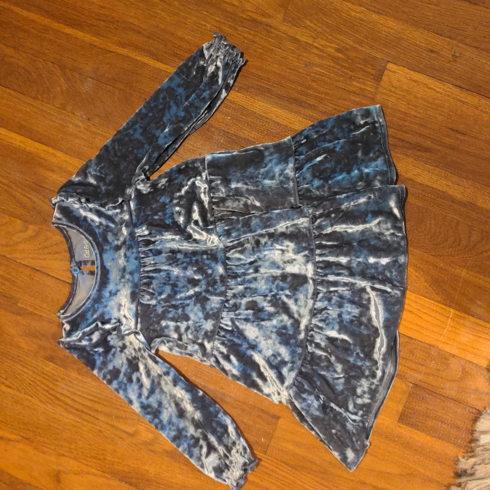 Cat and jack gray velvet dress